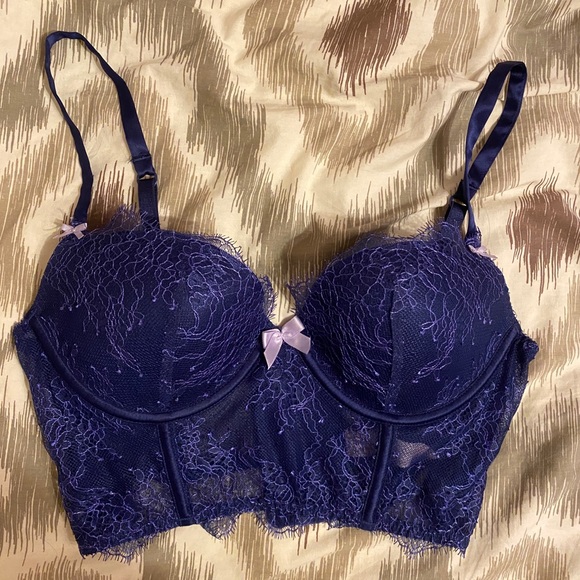 Victoria’s Secret floral lace push-up bustier - Picture 1 of 3